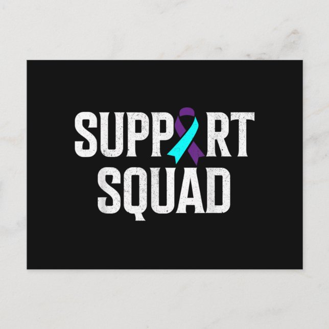 Support Squad Support Suicide Prevention Awareness Holiday Postcard (Front)