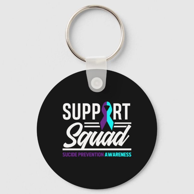 Support Squad Support Suicide Prevention Awareness Keychain (Front)