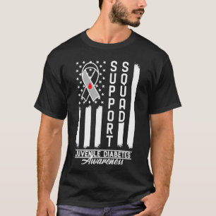 Support Squad T1D Type 1 Diabetes Awareness T-Shirt