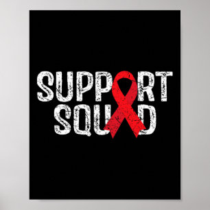 Support Squad Tee Blood Cancer Awareness Poster