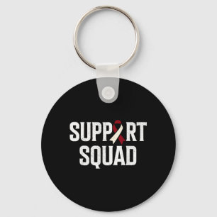 Support Squad Throat Oral Head Neck Cancer Keychain