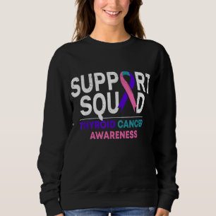 Support Squad Thyroid Cancer Awareness Month Ribbo Sweatshirt