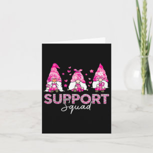 Support Squad Tie Dye Gnome Breast Cancer Awarenes Card