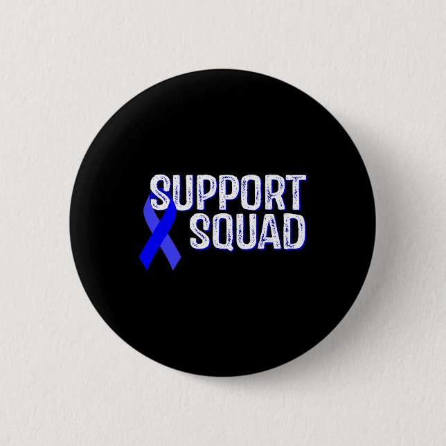 Support Squad Warrior Alopecia Areata Awareness  2 Inch Round Button (Front)