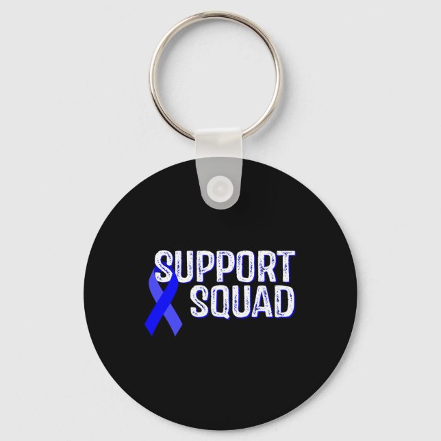 Support Squad Warrior Alopecia Areata Awareness  Keychain (Front)