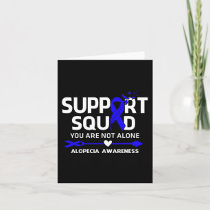 Support Squad Warrior Alopecia Awareness Feather Card
