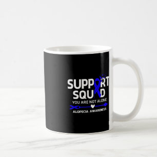 Support Squad Warrior Alopecia Awareness Feather Coffee Mug