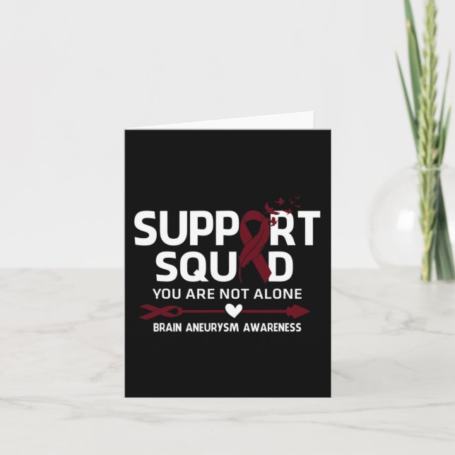 Support Squad Warrior Brain Aneurysm Awareness Fea Card (Front)