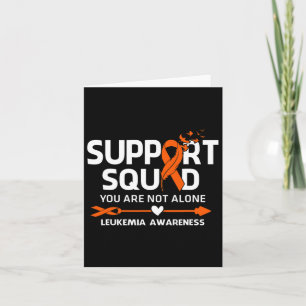 Support Squad Warrior Leukaemia Awareness Feather  Card
