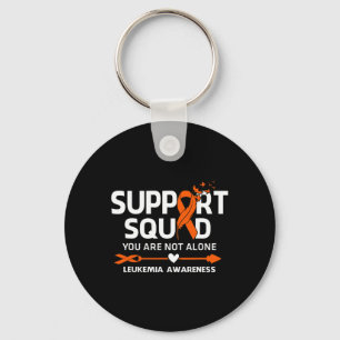 Support Squad Warrior Leukaemia Awareness Feather Keychain