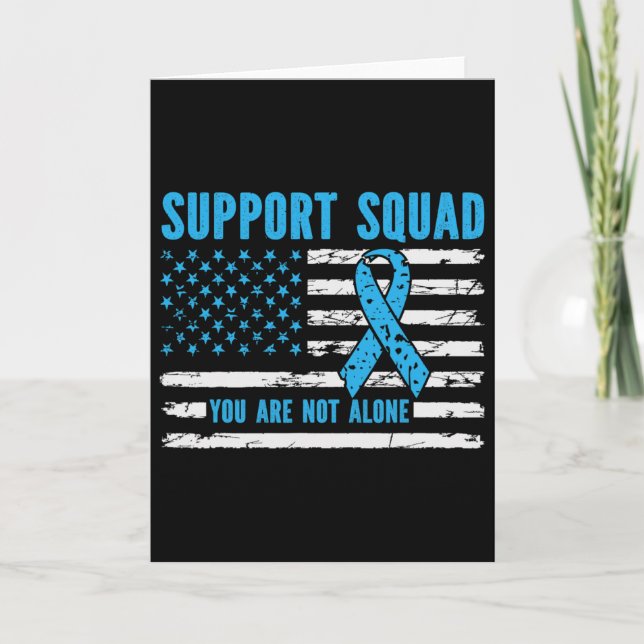 Support Squad You Are Not Alone Diabetes Awareness Card (Front)