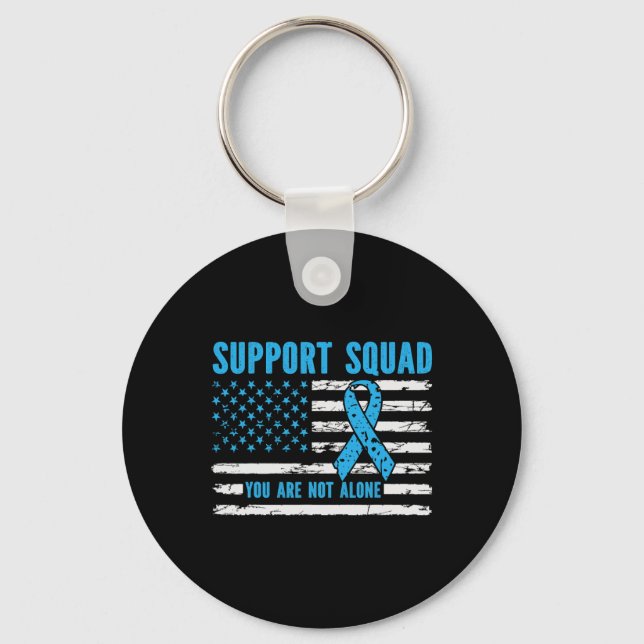 Support Squad You Are Not Alone Keychain (Front)