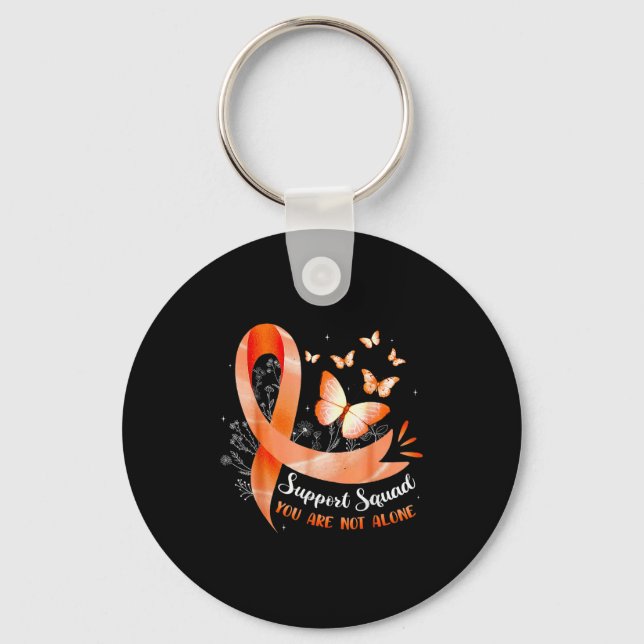 Support Squad You Are Not Alone Leukaemia Awarenes Keychain (Front)