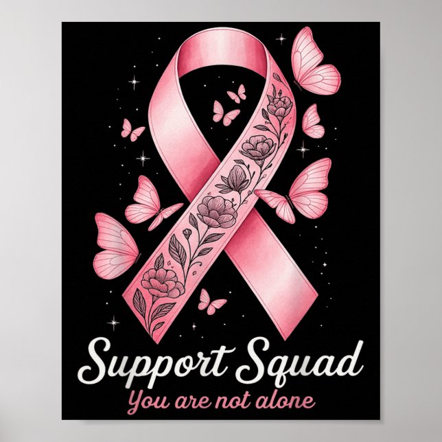 Support Squad You Are Not Alone Ribbon Awareness B Poster (Front)