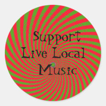 Support Sticker Live Local Music