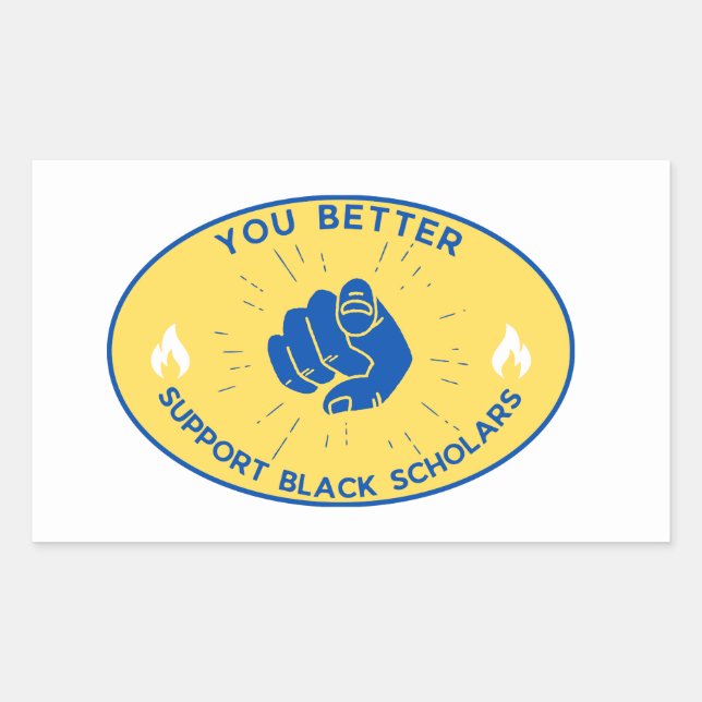 Support Sticker rectangulaire Black Scholars (Devant)