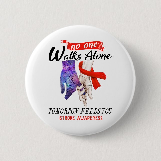 Support Stroke Awareness Ribbon Gifts 2 Inch Round Button (Front)