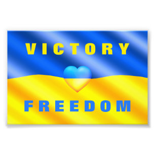 Support Strong Ukraine Poster Ukrainian Flag