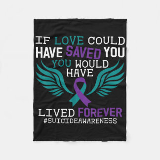 Support Suicide Prevention Awareness Week 2022 Rib Fleece Blanket