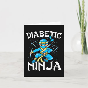 Support T1D Diabetic Ninja Type 1 Diabetes Awarene Card