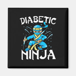 Support T1D Diabetic Ninja Type 1 Diabetes Awarene Magnet