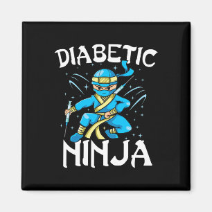 Support T1D Diabetic Ninja Type 1 Diabetes Awarene Magnet