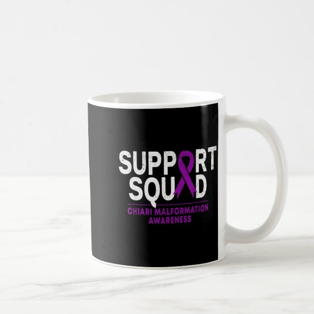 Support Team Chiari Malformation Awareness Purple Coffee Mug (Right)