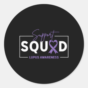 Support Team Lupus Awareness Month Autoimmune Classic Round Sticker