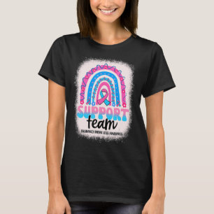 Support Team Rainbow Pink And Blue Pregnancy Infan T-Shirt