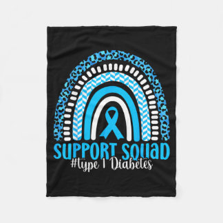 Support Team Type 1 Diabetes - T1d Diabetes Fleece Blanket