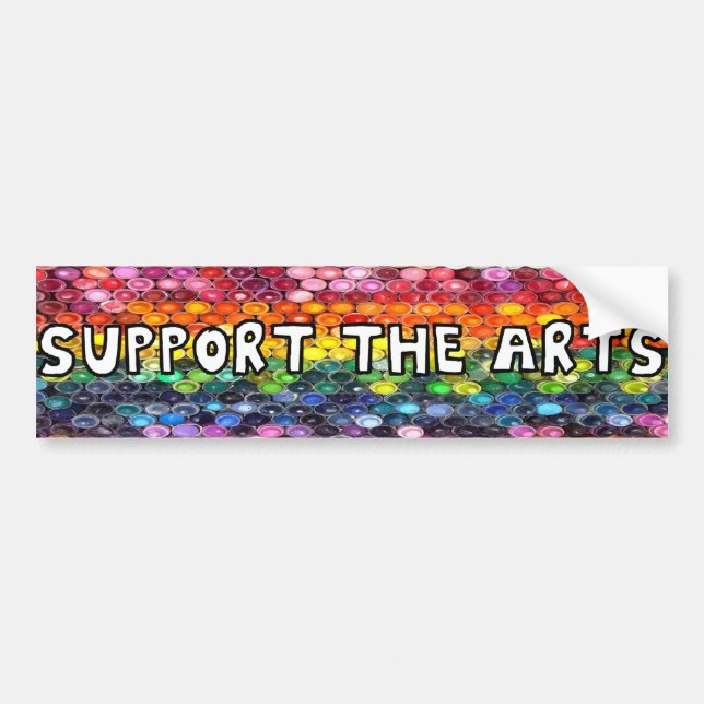 Support the Arts Rainbow Bumper Sticker (Front)