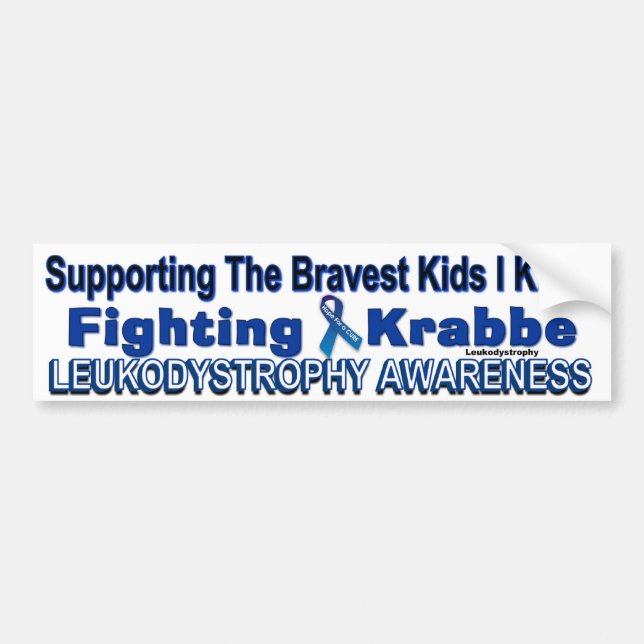 Support the FIGHT _KRABBE AWARENESS BUMPER STICKER (Front)