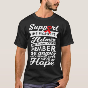 Support the Fighter HIV & Aids Warrior Awareness S T-Shirt