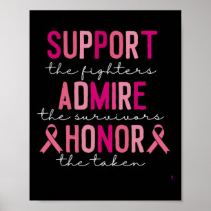 Support The Fighters Admir The Survivores Honour T Poster