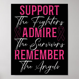 Support The Fighters Breast Cancer Awareness Month Poster