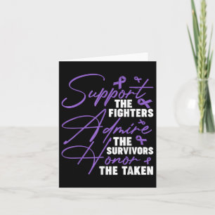 Support The Fighters Cystic Fibrosis Awareness Pur Card