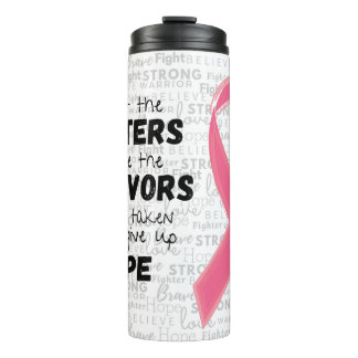 Support the Fighters Pink Ribbon Thermal Tumbler