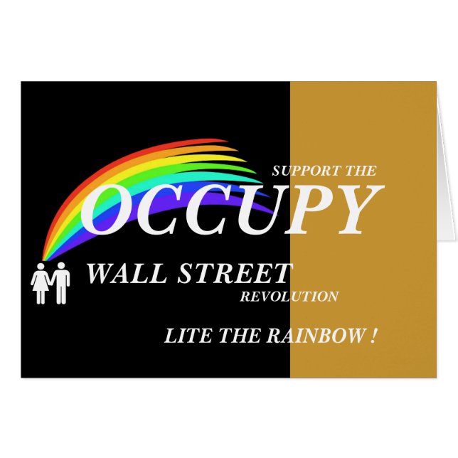 SUPPORT THE OCCUPY WALL STREET REVOLUTION (Front Horizontal)