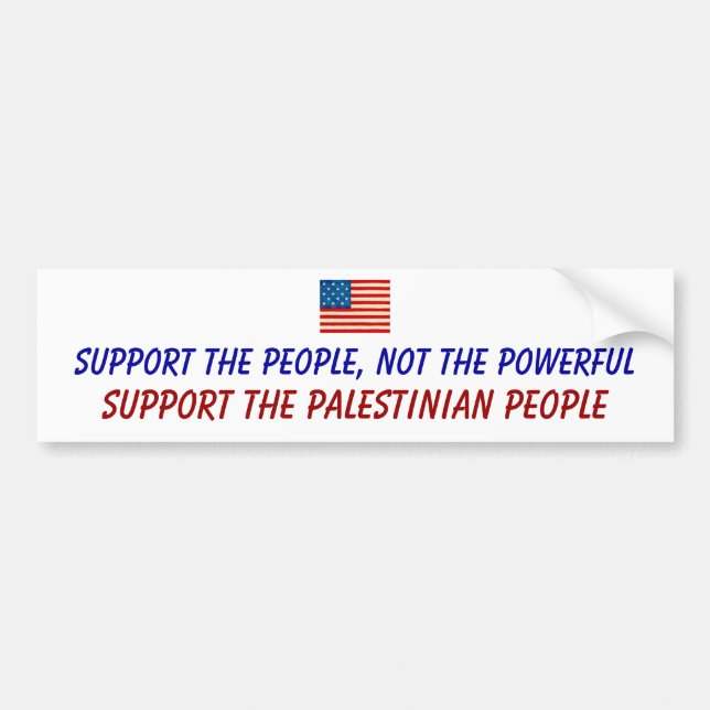 Support The Palestinian People Bumper Sticker (Front)