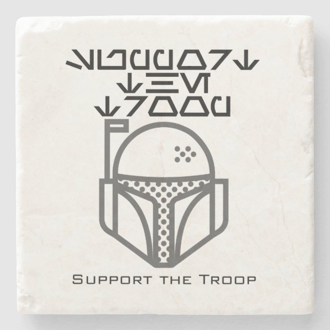 Support the troop.w stone coaster (Front)