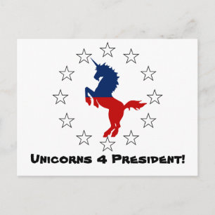 Support the Unicorn Party: Unicorns for President Postcard