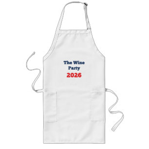 Support The Wine Party 2026 Funny Election T-Shirt Long Apron