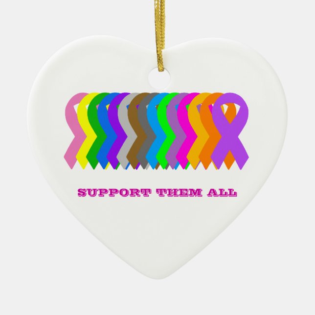 Support them All Ceramic Ornament (Front)