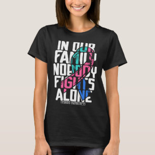 Support Thyroid Disease Warrior Family Thyroid Awa T-Shirt