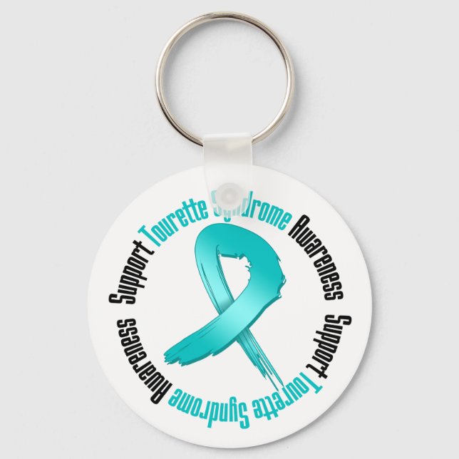 Support Tourette Syndrome Awareness Keychain (Front)