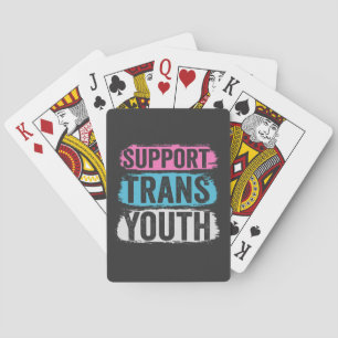 Support Trans Youth Distressed Gender Equality Playing Cards