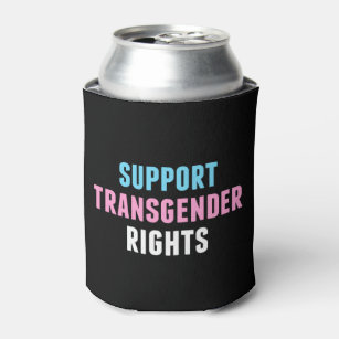 Support Transgender Rights Black Can Cooler