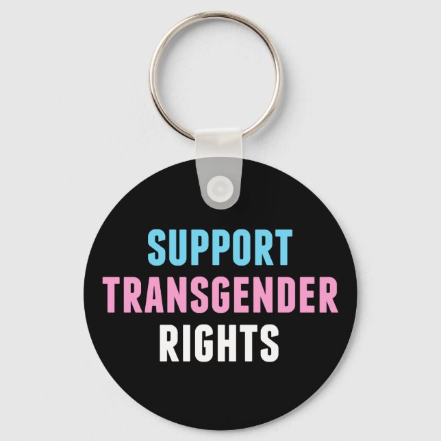 Support Transgender Rights Keychain (Front)
