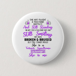 Support Turner Syndrome Warrior Gifts 2 Inch Round Button