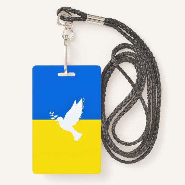 Support Ukraine Badge (Front with Lanyard)